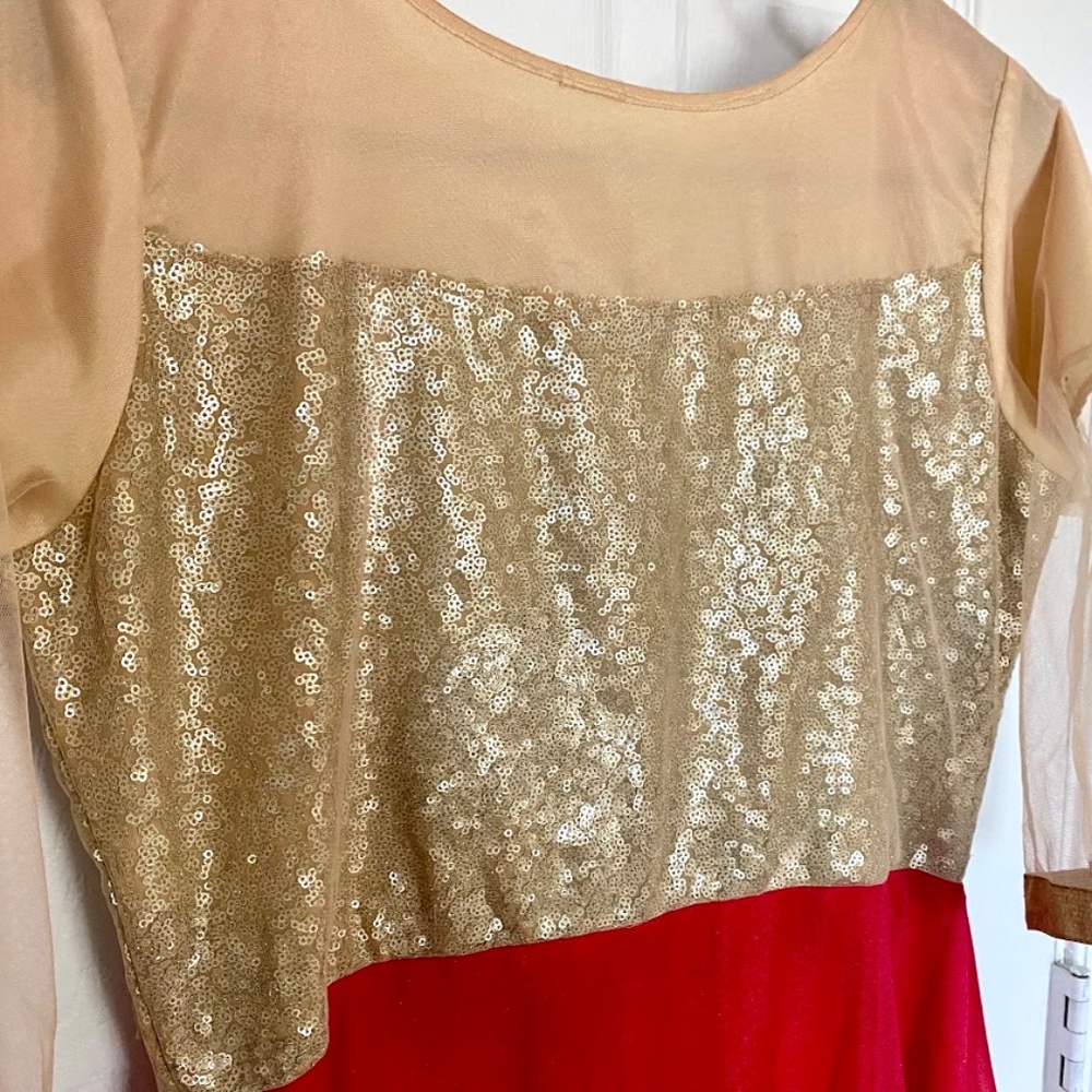 Indian Pakistani Pink and Gold Anarkali Salwar Kameez - Picture 5 of 9